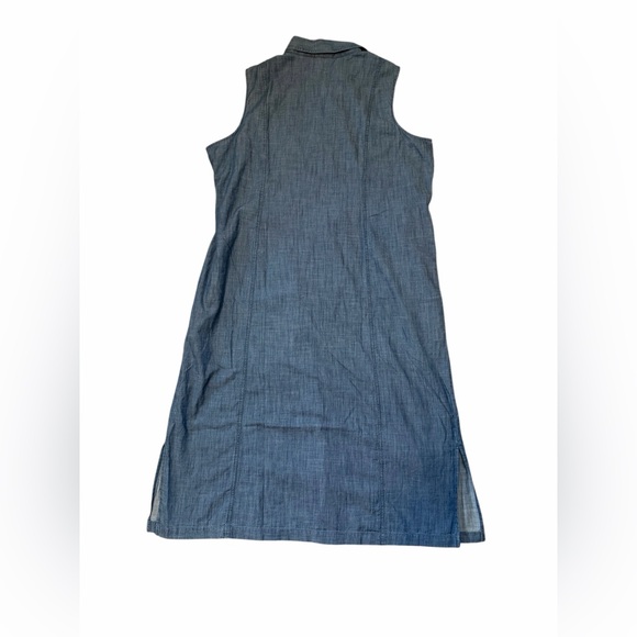 Talbots SLEEVELESS DENIM MIDI SHIRT DRESS NWT Size 16W - Picture 3 of 4